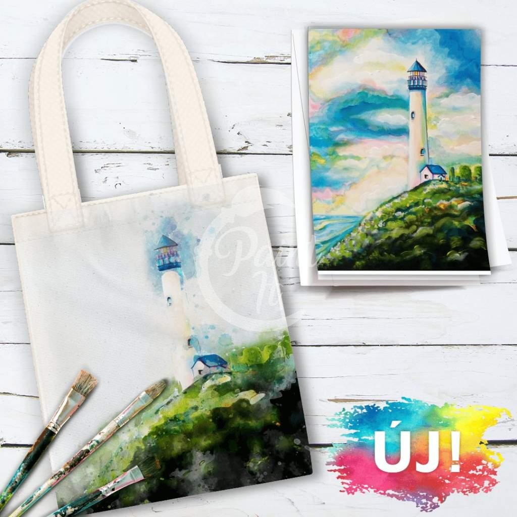Yaquina Head Lighttower- Tote bag painting