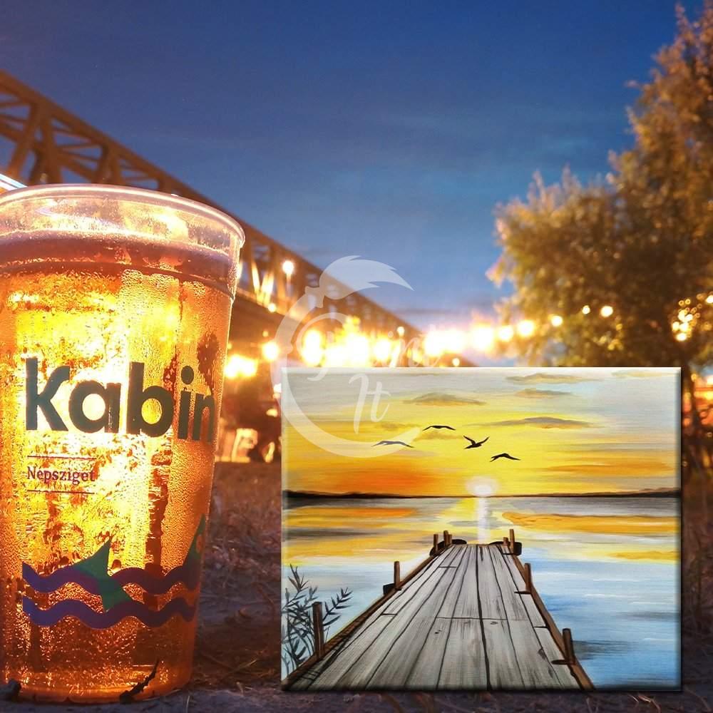 Balaton Summer painting at Kabin