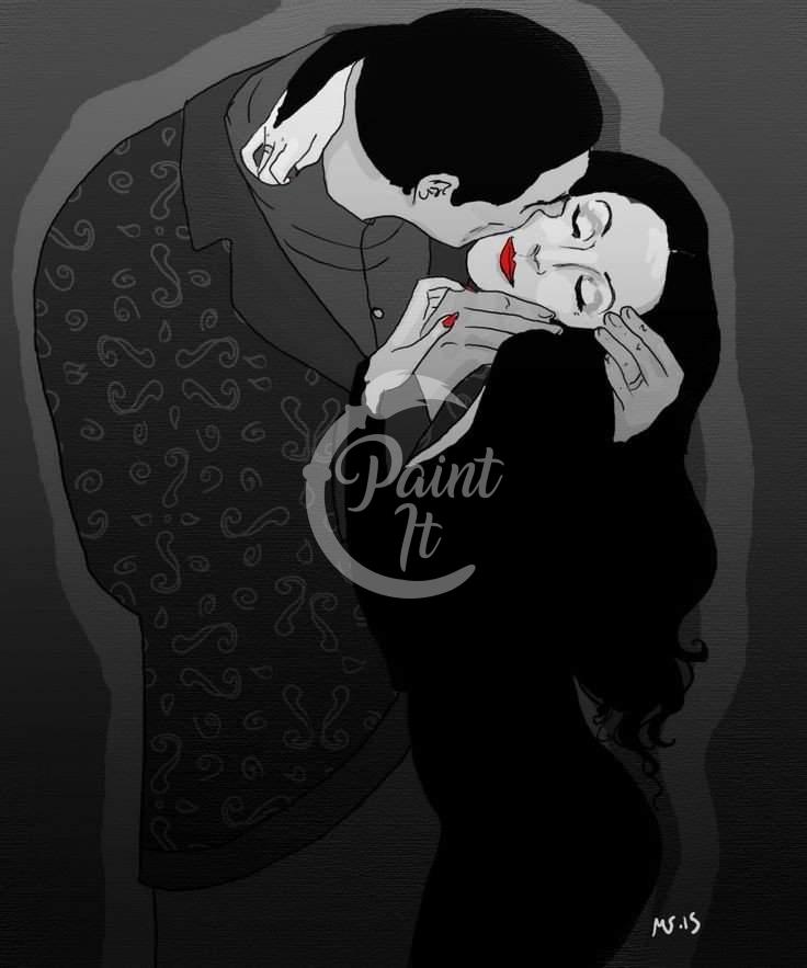 The Kiss - Gomez and Morticia