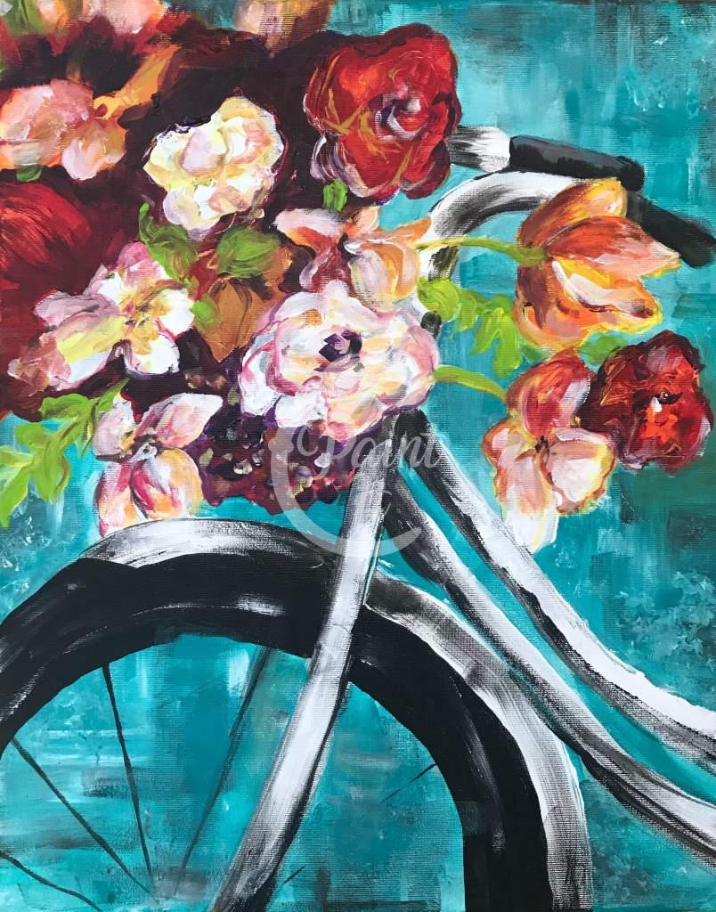 Fahrrad mit Blumen