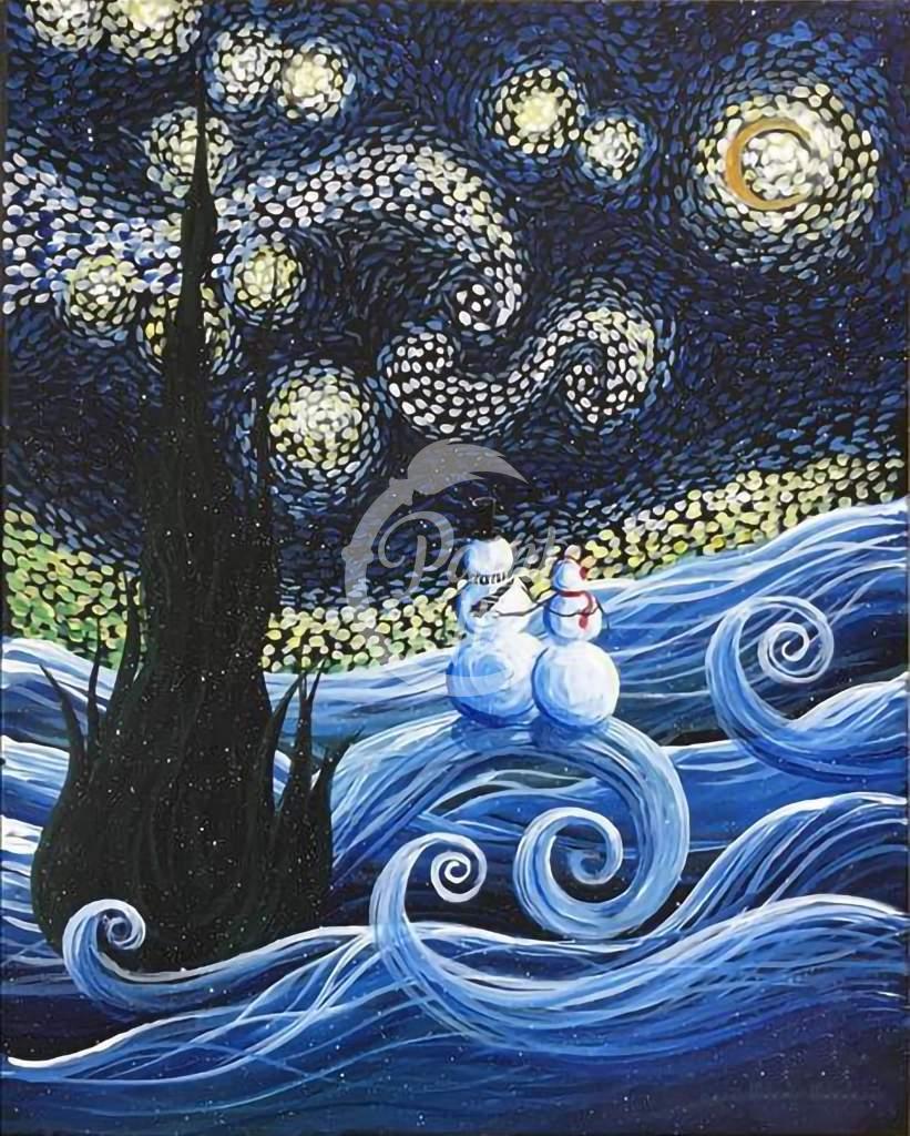 Starry Snow night