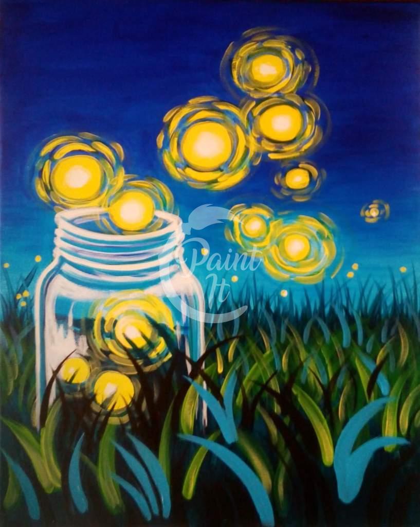 Magical light of the fireflies